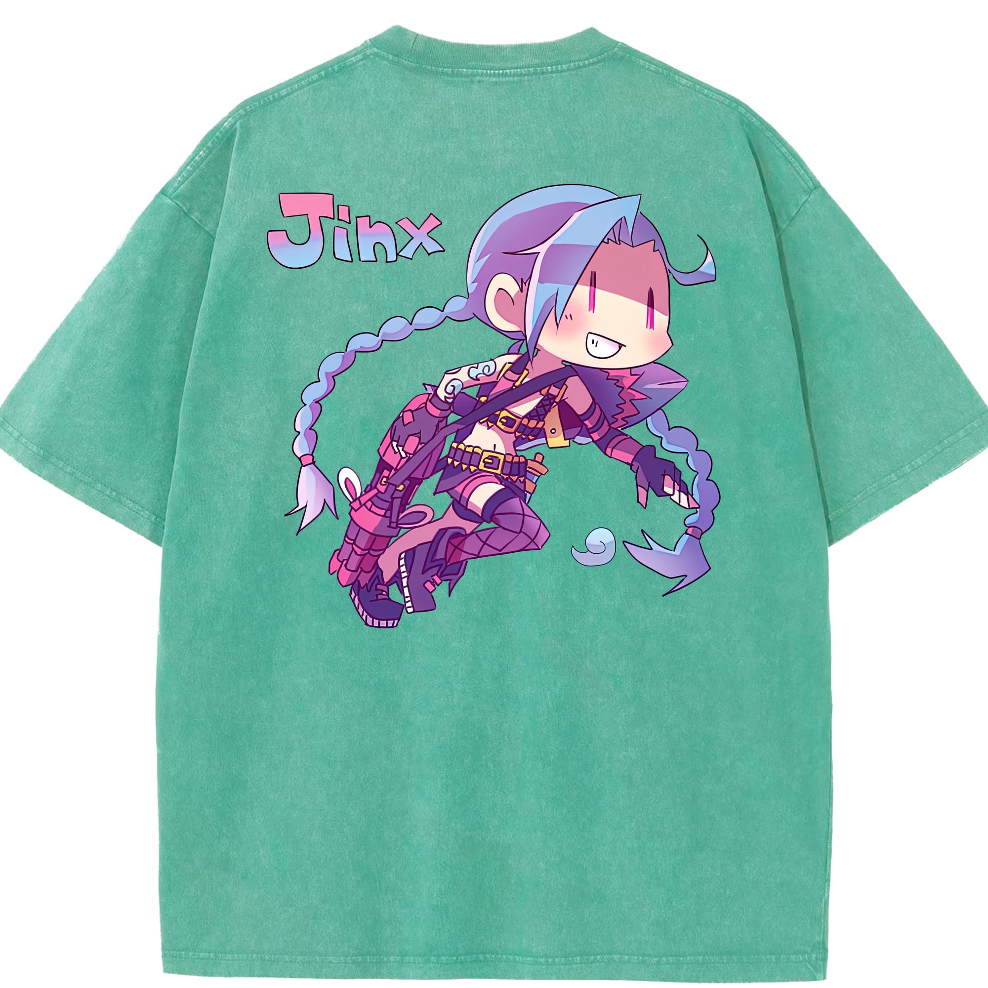 リーグ・オブ・レジェンド League of Legends LOL 綿100% ヴィンテージ風 半袖Tシャツ（背面プリント）